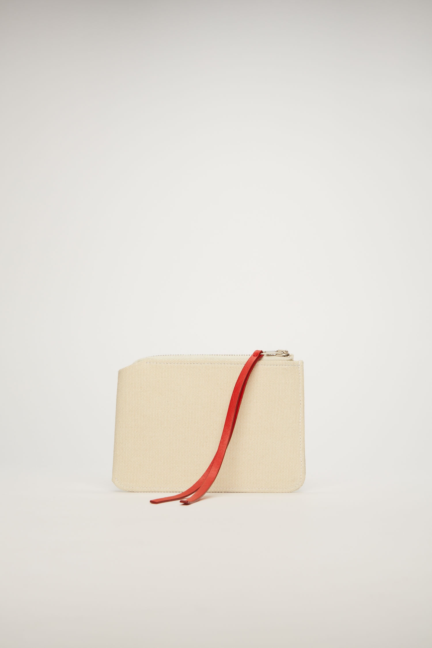 Canvas zip wallet beige - 2