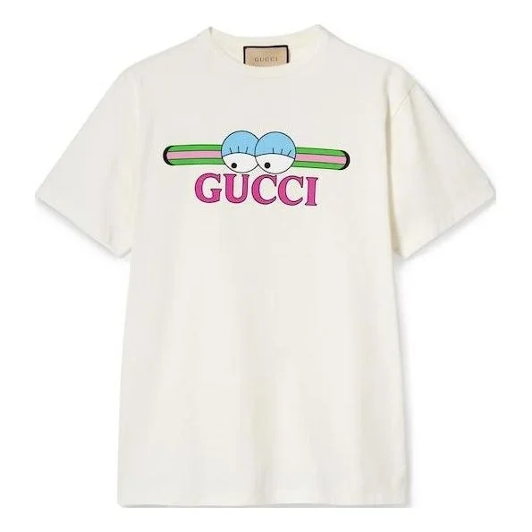 Gucci Cotton Jersey T-Shirt With Gucci Print 'Off White' 785345-XJGIM-9095 - 1
