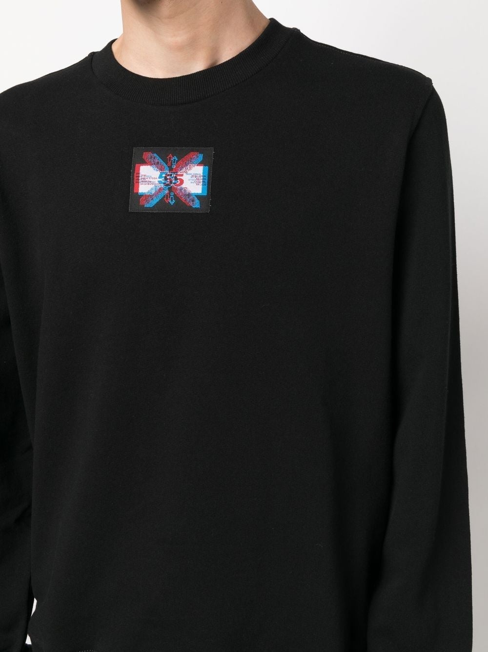 logo-patch crew-neck jumper - 5