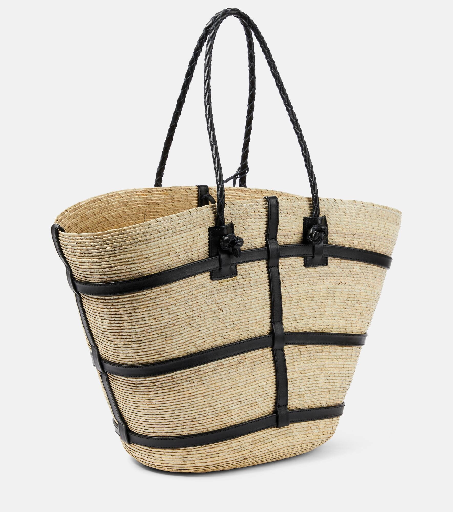 Watermill Large raffia tote bag - 4