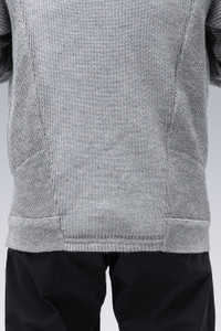 ACRONYM C1-AM Cashllama Silk Mesh Crewneck Sweatshirt Gray | REVERSIBLE