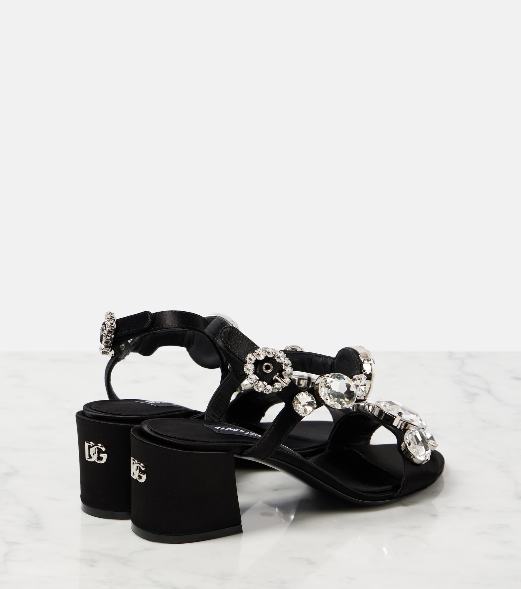 Keira 60 embellished satin sandals - 2