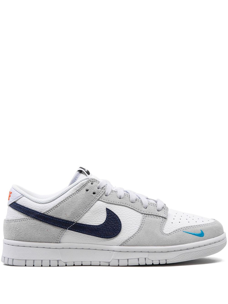 Dunk Low "Mini Swoosh - White Grey Navy Aqua" sneakers - 1