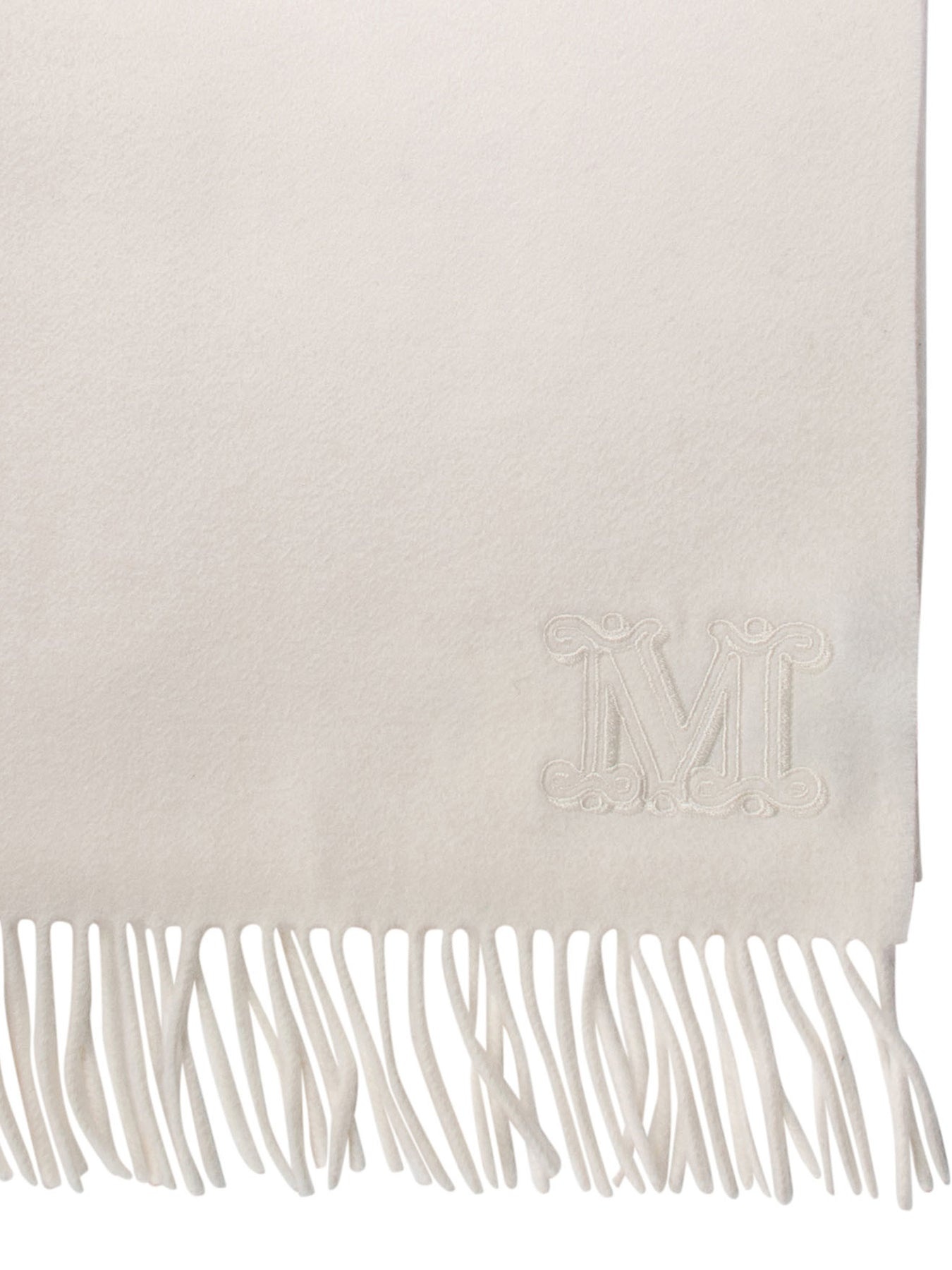 Cashmere Stole With Embroidery Scarves White - 2