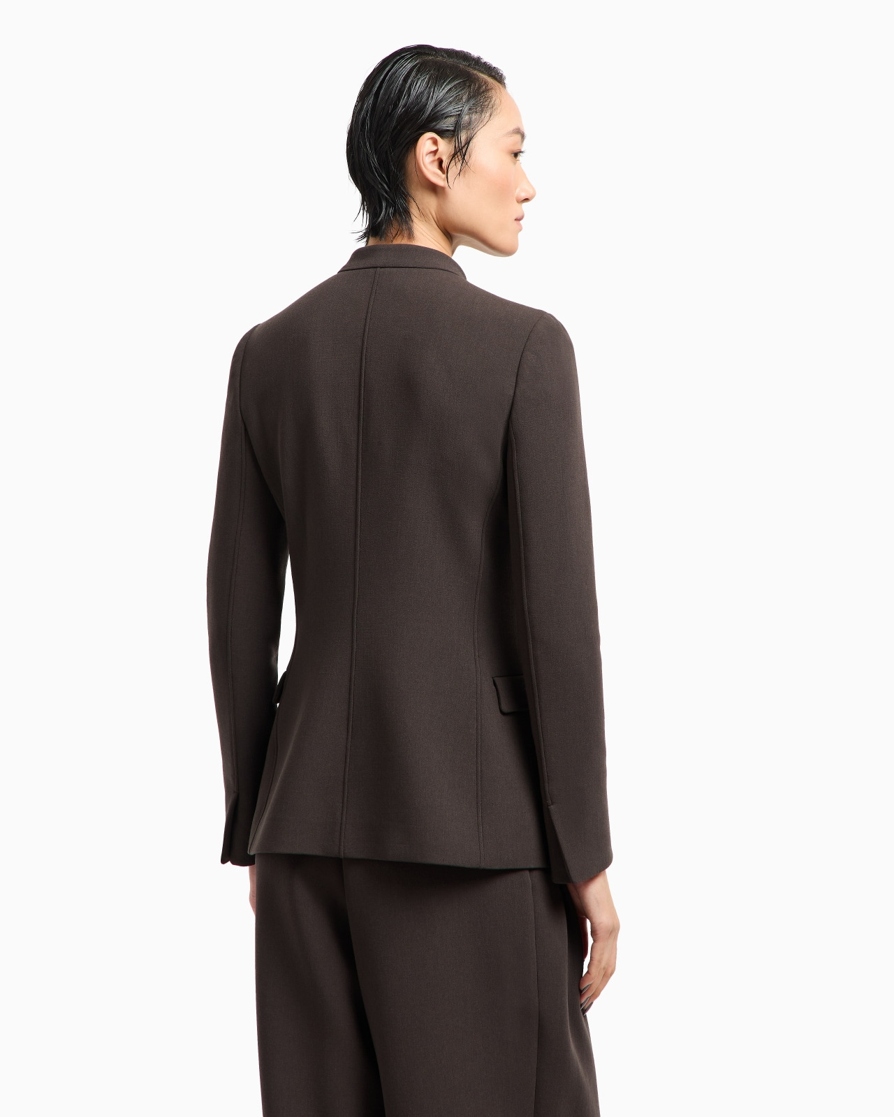 DOUBLE-BREASTED JACKET IN STRETCH VIRGIN WOOL - 3