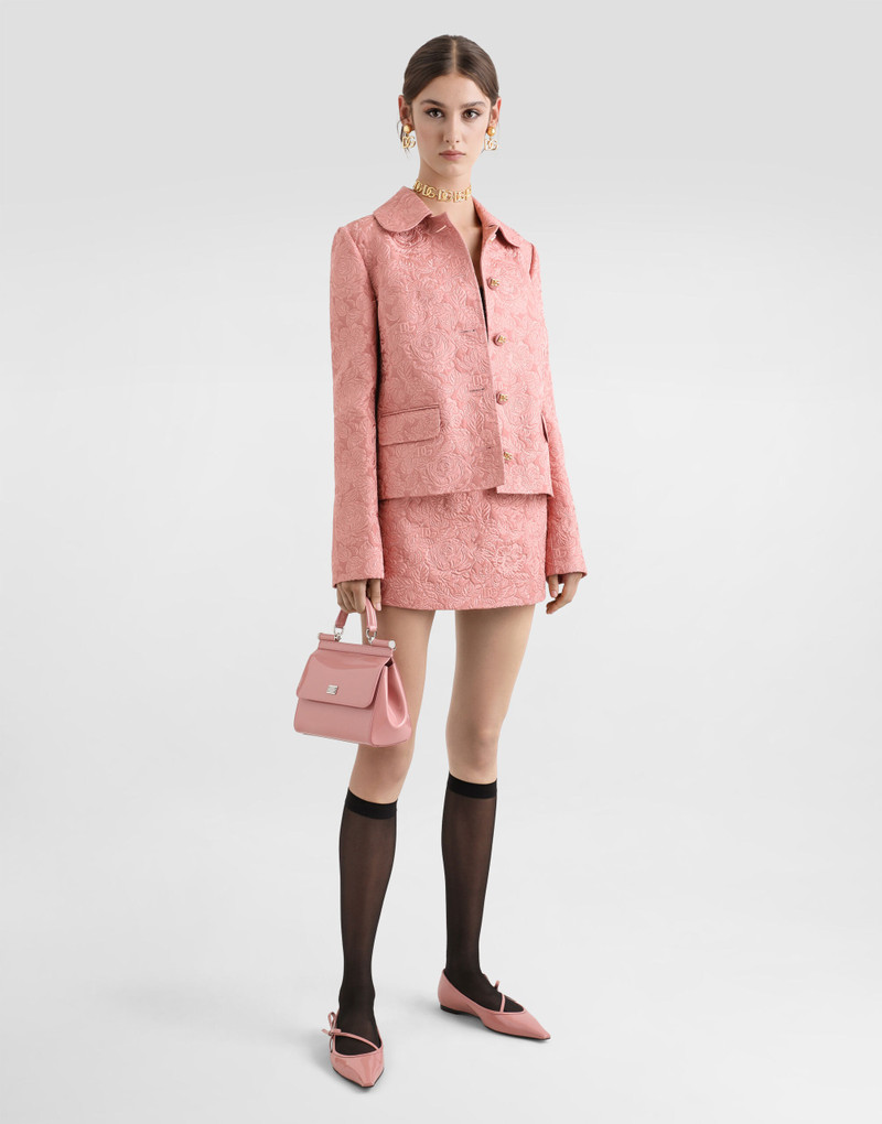 Dolce & Gabbana Single-breasted floral quilted jacquard Gabbana jacket outlook