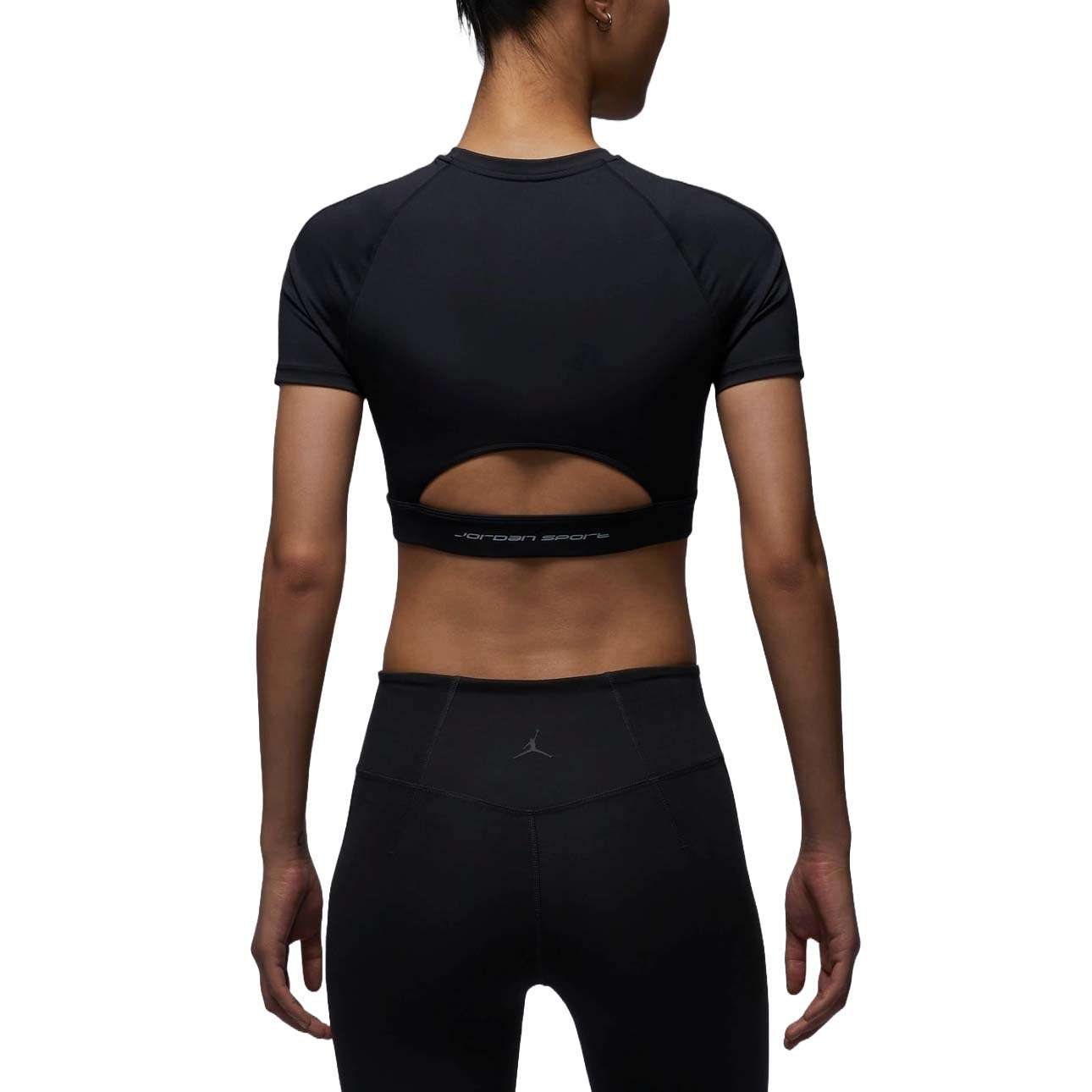 (WMNS) Air Jordan Sport Bodycon Performance T-shirt Asia Sizing 'Black' FV6928-010 - 2