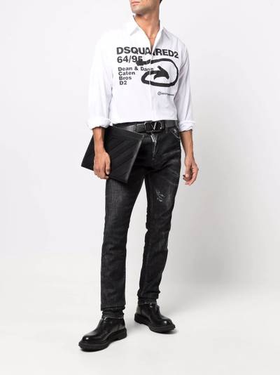 DSQUARED2 logo-print cotton shirt outlook