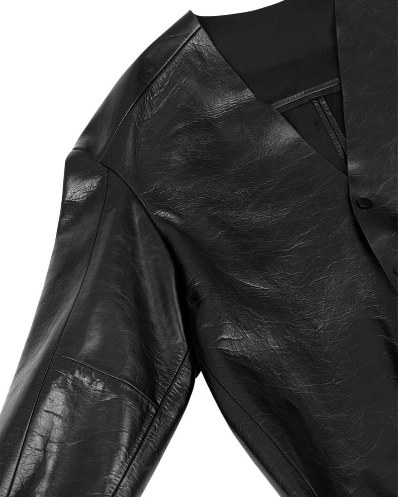 MINIMAL LEATHER JACKET BLACK LEATHER 6