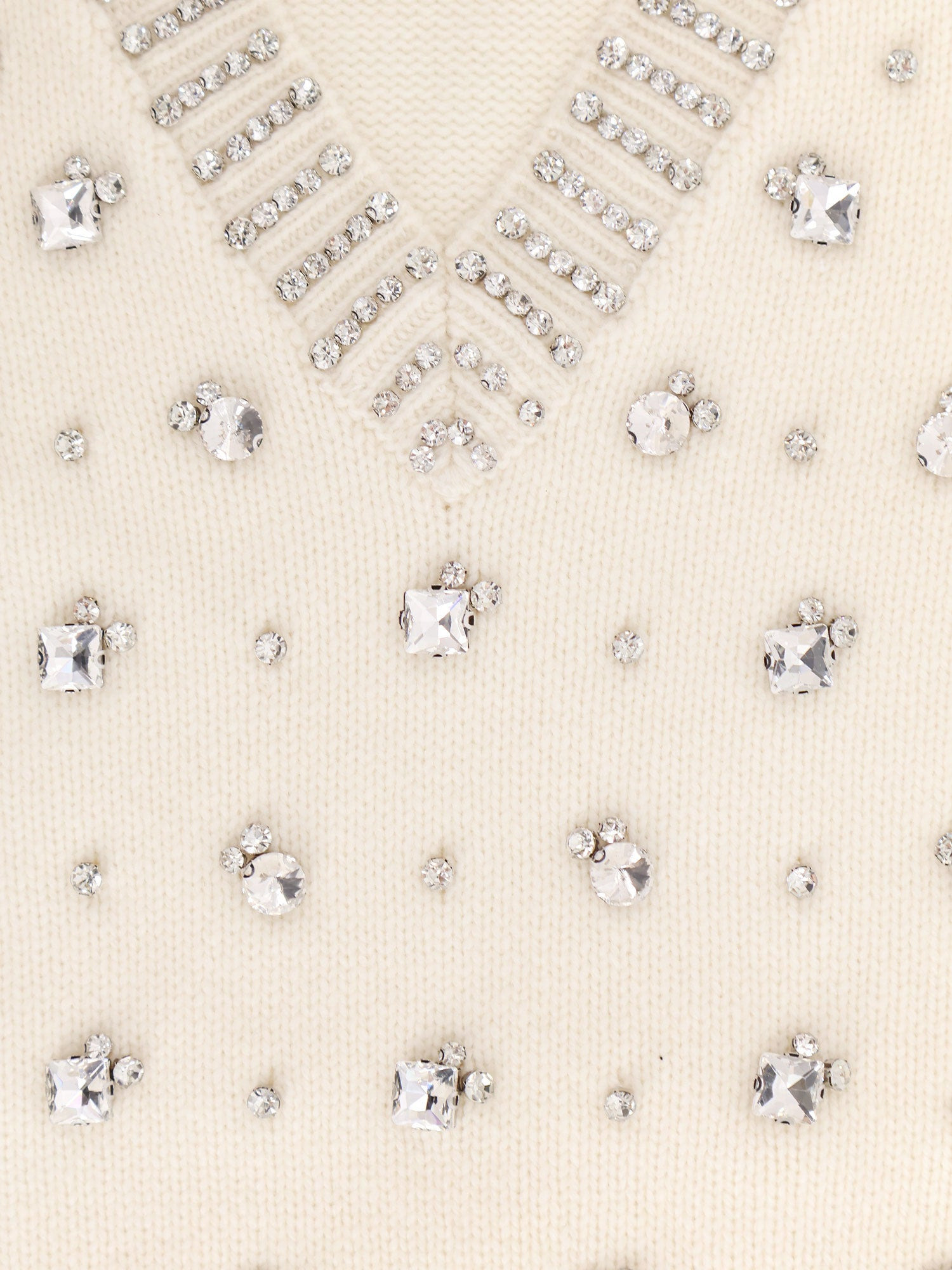 Wool Blend Vest With Rhinestones - 3
