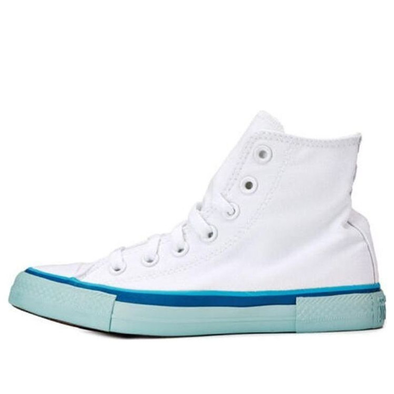 (WMNS) Converse Chuck Taylor All Star Hi 'White Blue' 568805C - 1