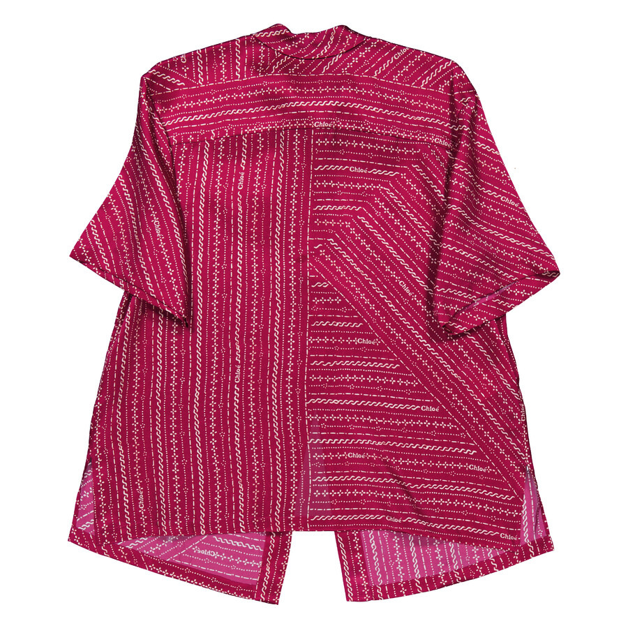Chloe Ladies Pink Pussy Bow Silk Top, Brand - 5