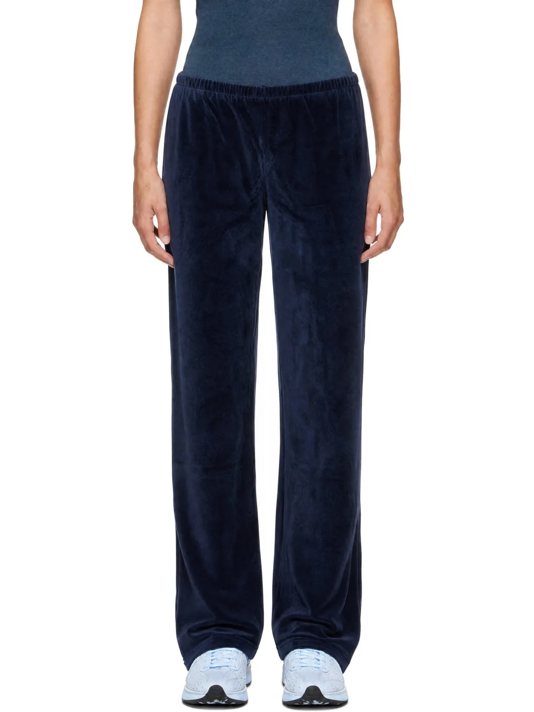 Navy Signature Logo Krystal Track Pants - 1