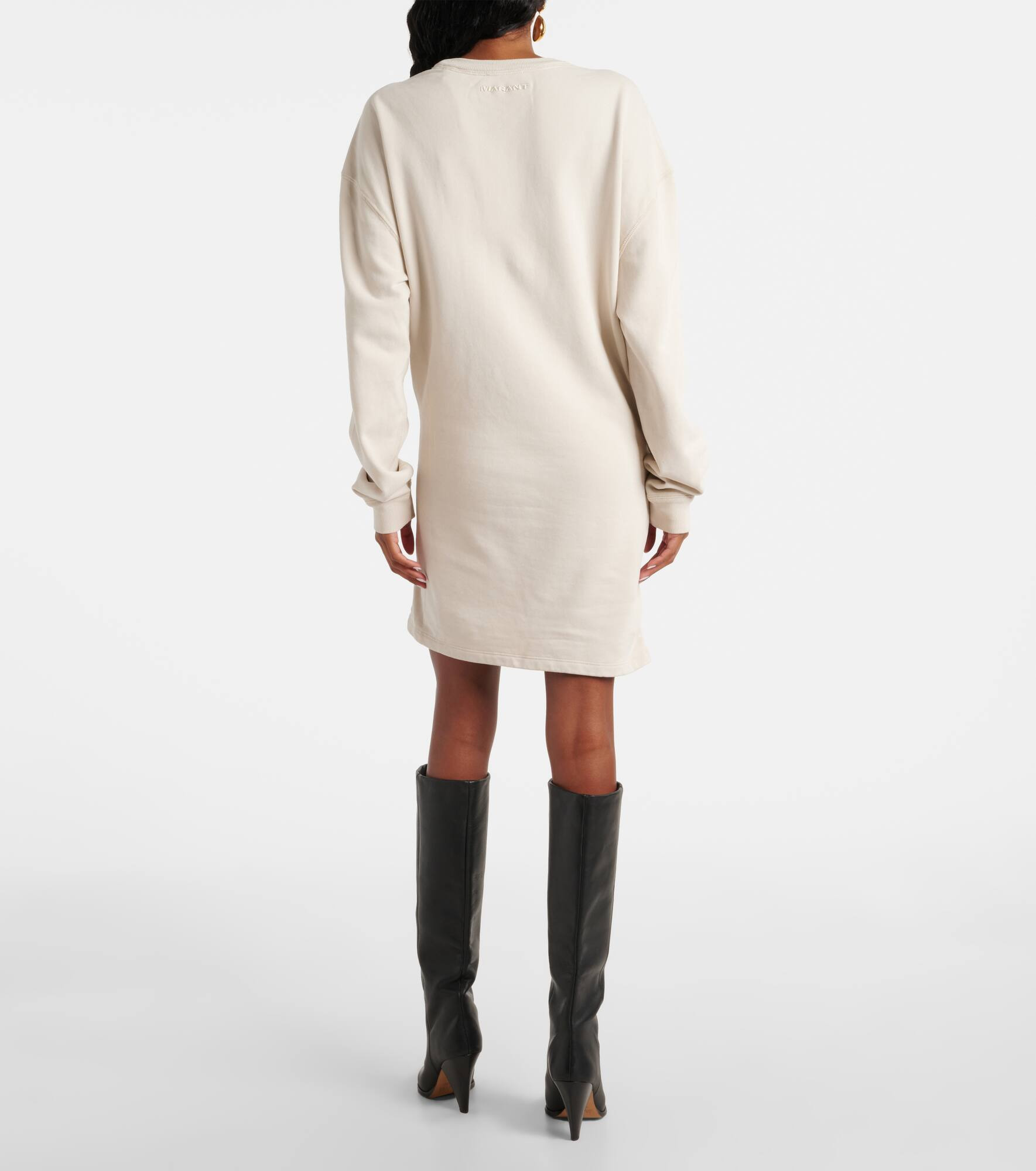 Pipper draped cotton jersey minidress - 3
