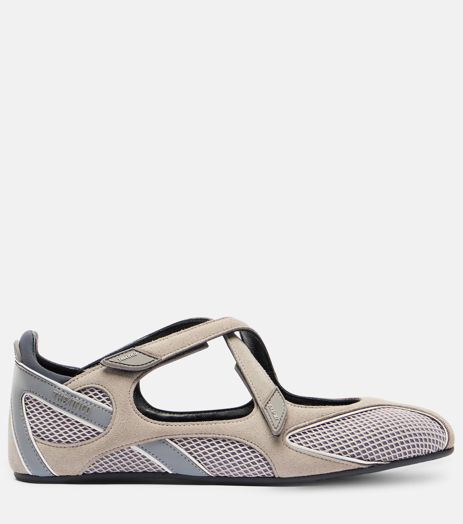 Floor 01 suede and mesh ballet flats - 4