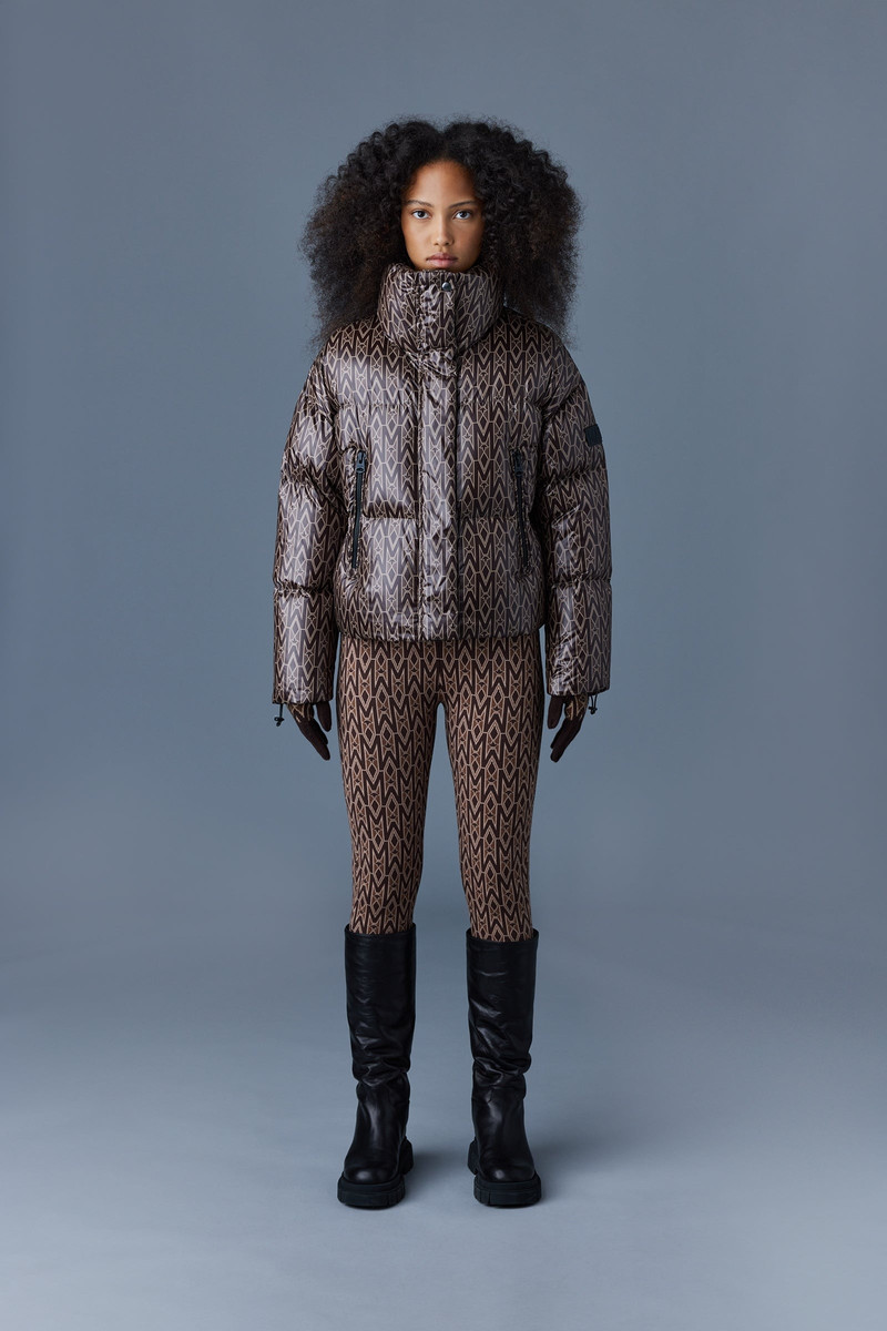 MACKAGE MYLAH duvet down crop jacket with funnel hood outlook