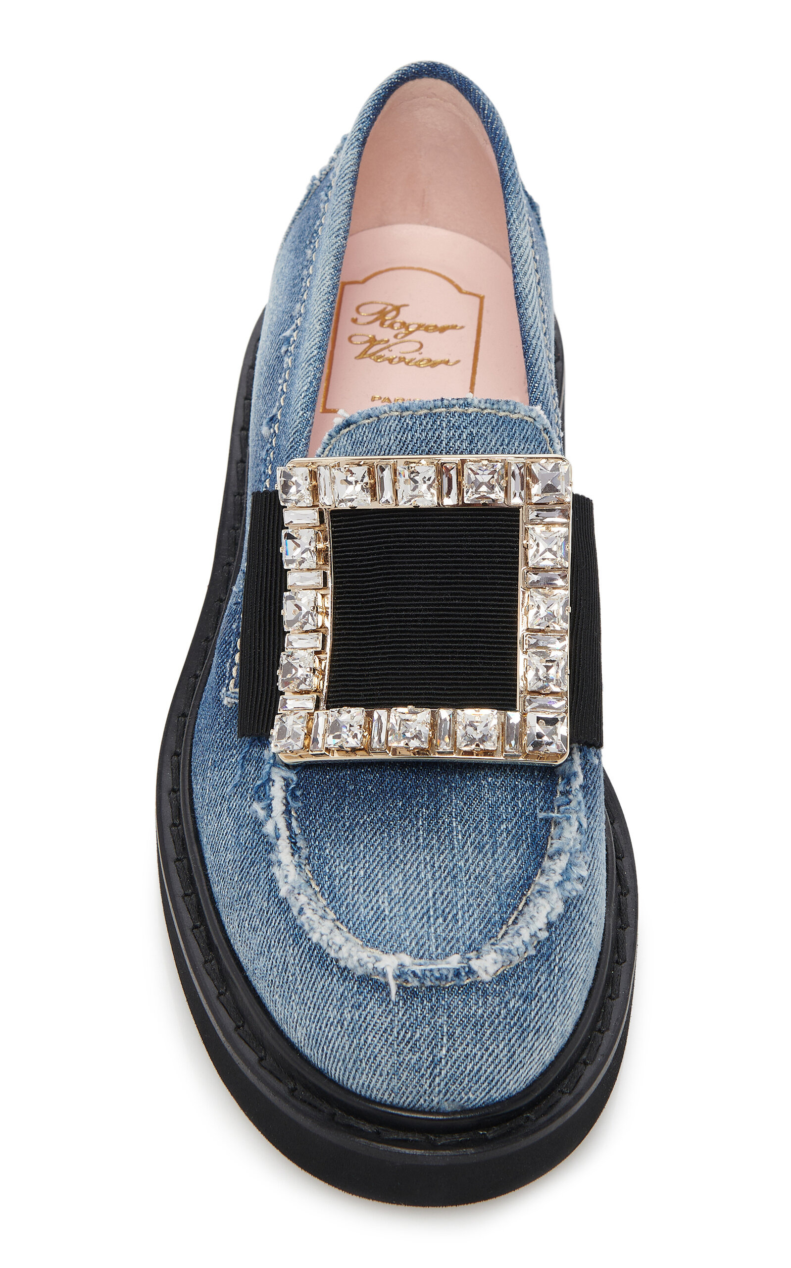 Viv Rangers Buckle Denim Loafers blue - 3