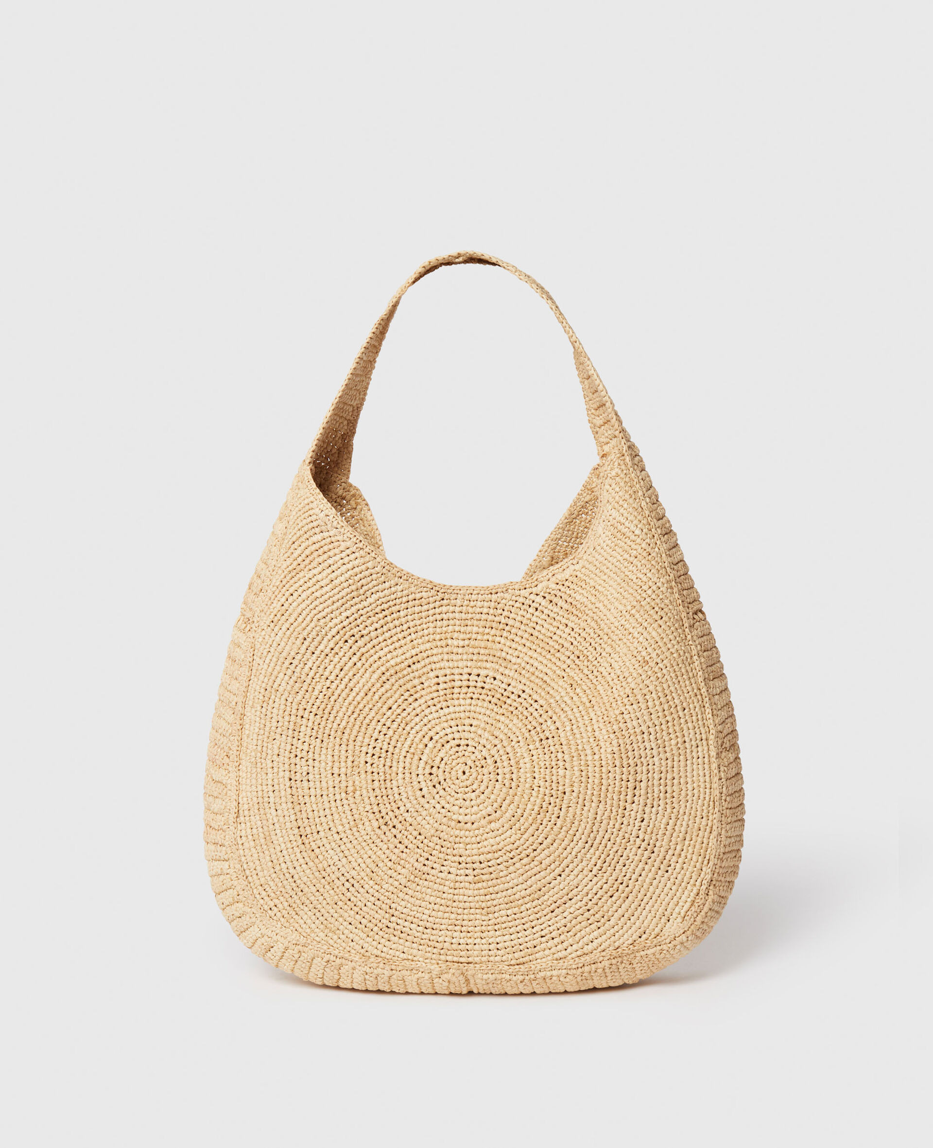 Logo Raffia Slouchy Medium Tote Bag - 3