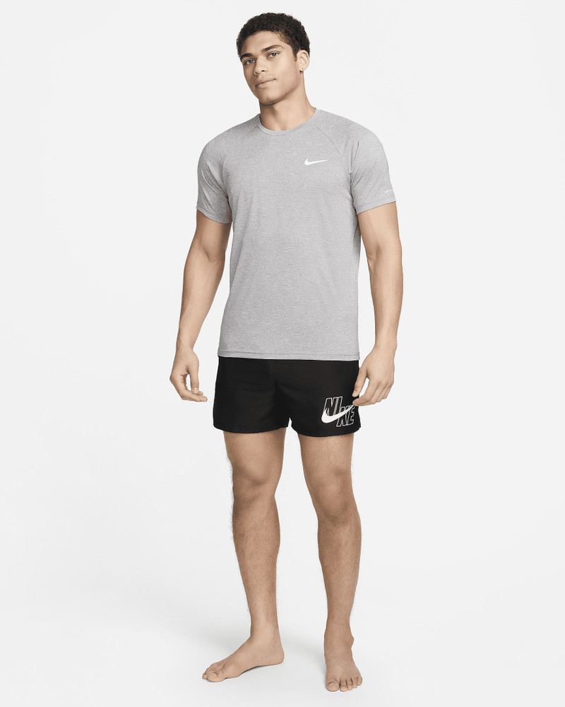 Nike Men's Heathered Short-Sleeve Hydroguard Swim Shirt 7