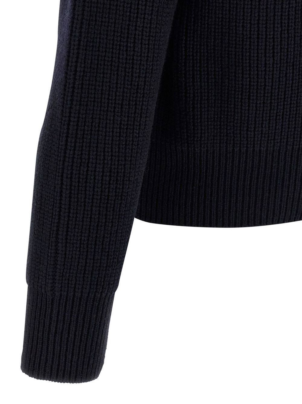 denim-pocket ribbed sweater - 4