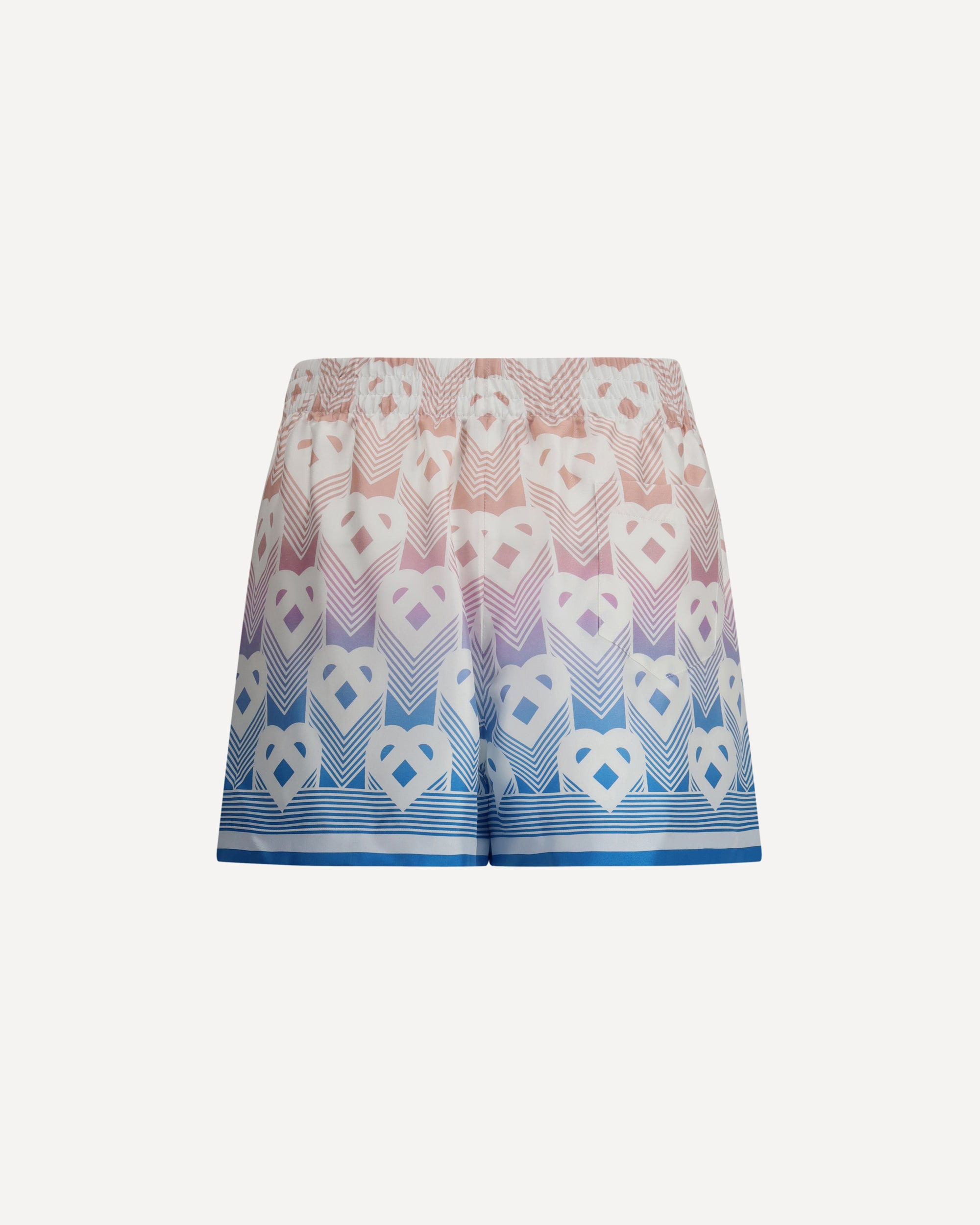 Gradient Heart Monogram Silk Shorts - 2