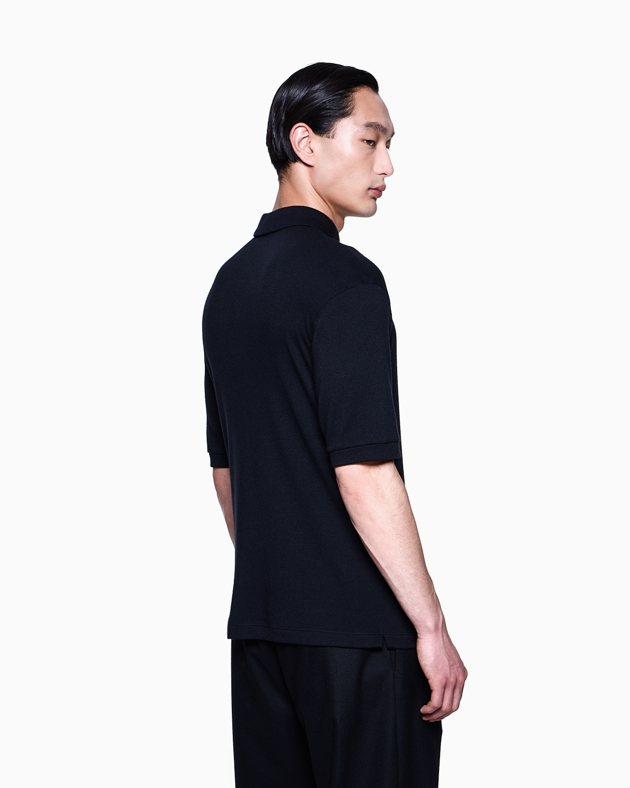 PURE CASHMERE INTERLOCK POLO SHIRT - 3