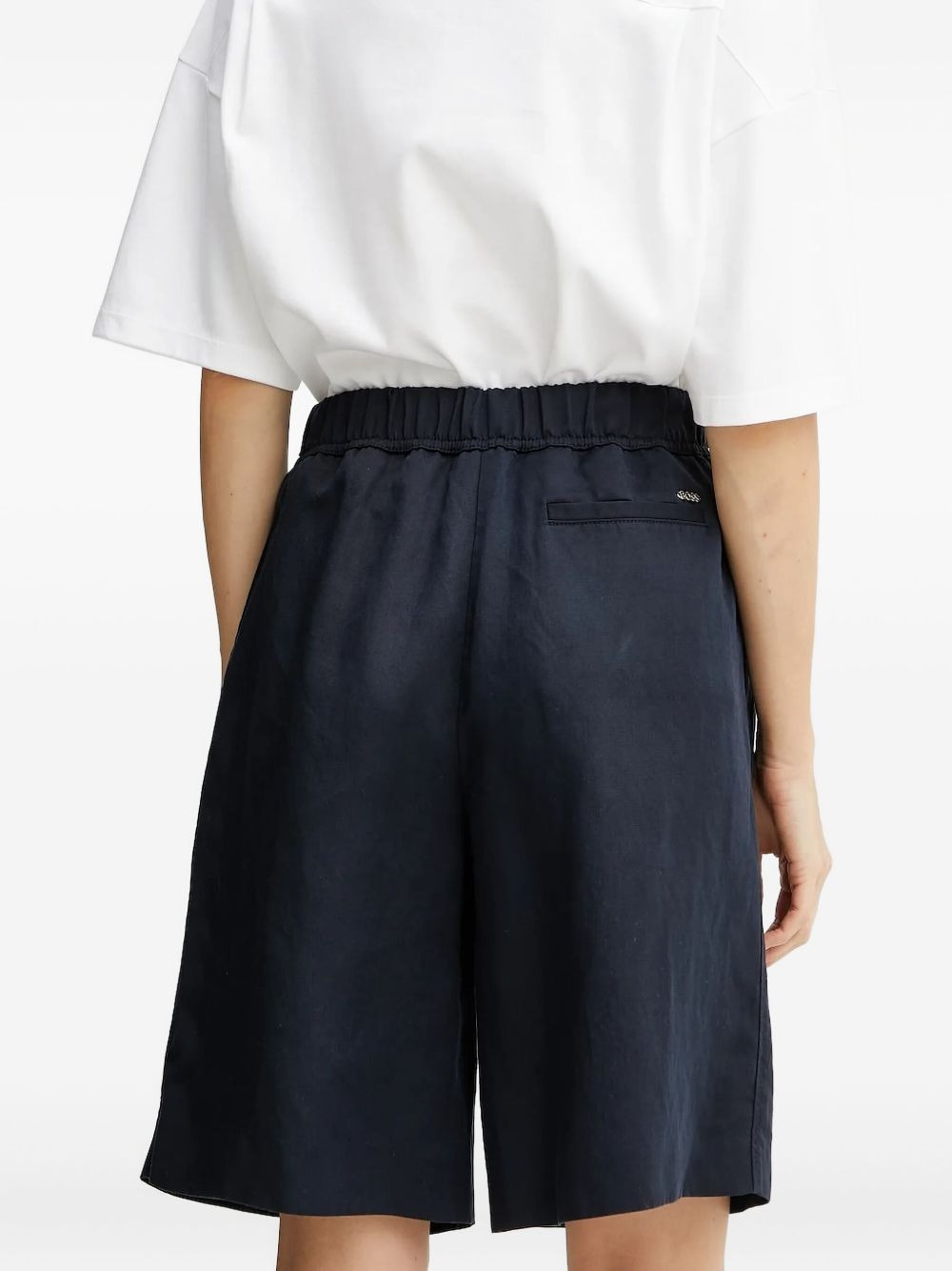 pleated belted shorts - 2