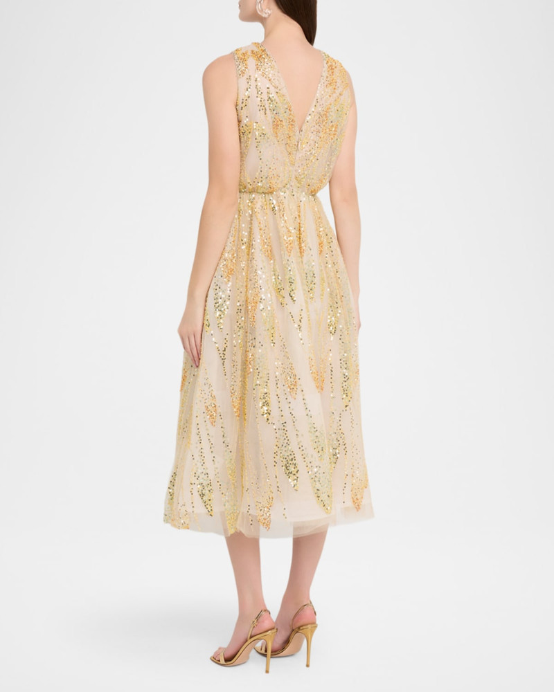 Tinsley Bead & Sequin Tulle Midi Dress 3