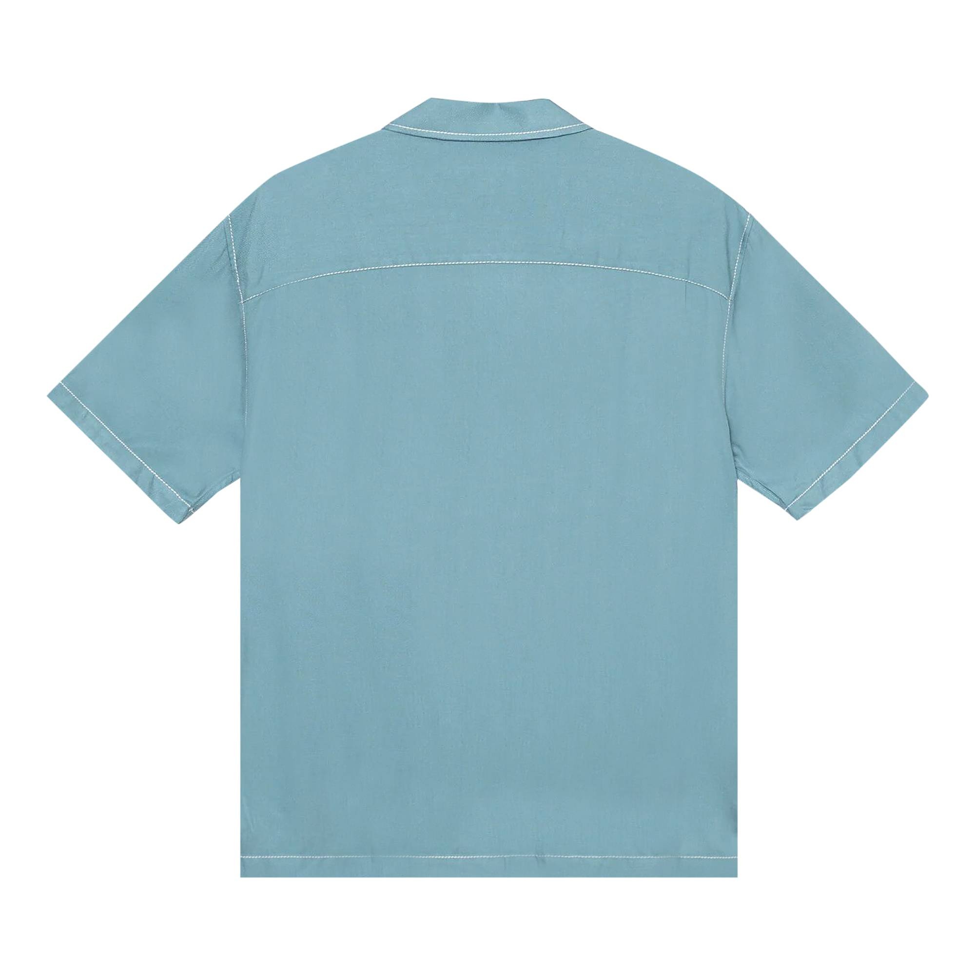 Stussy Contrast Pick Stitched Shirt 'Blue'
