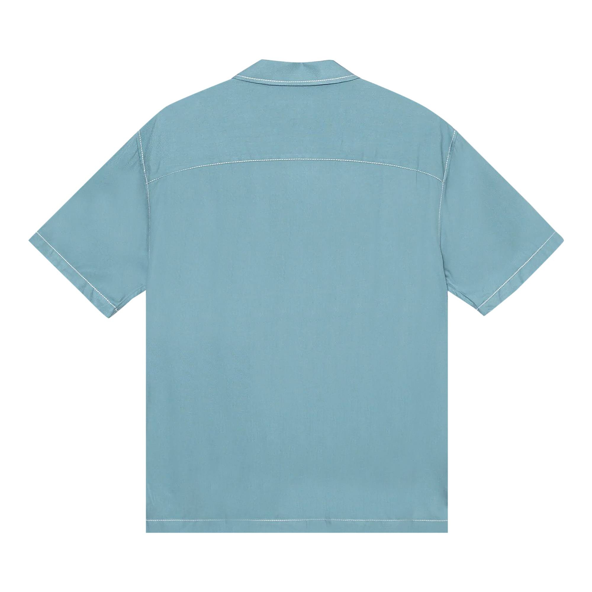 Stussy Contrast Pick Stitched Shirt 'Blue' - 2