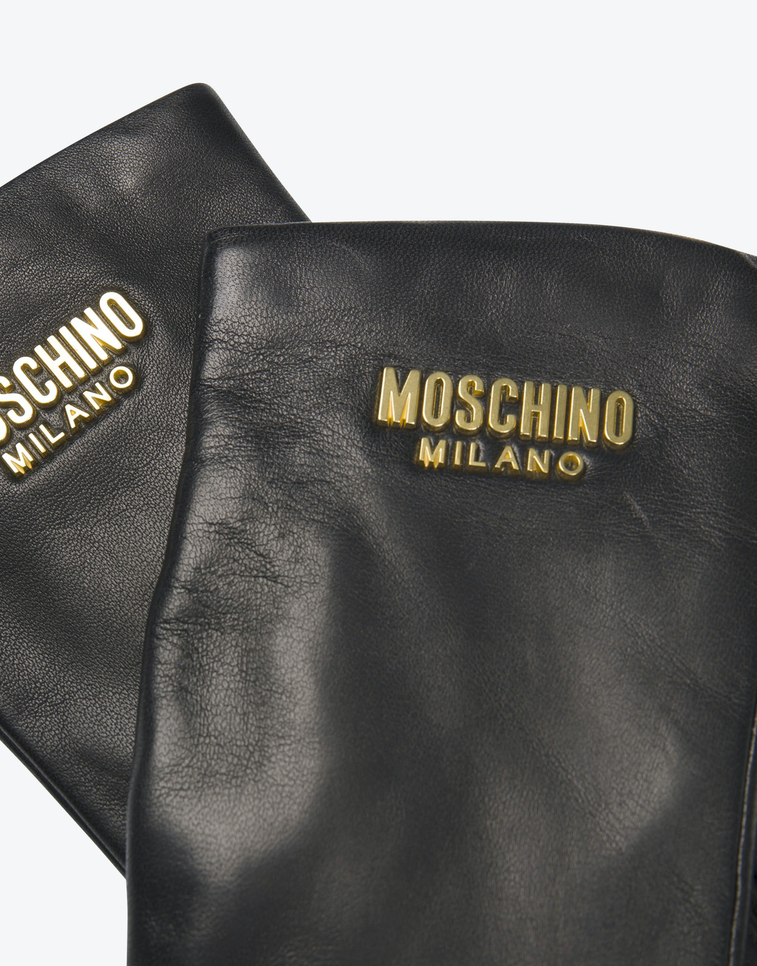 LEATHER GLOVES WITH LOGO - 2