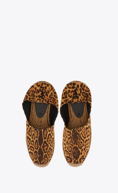 SAINT LAURENT ysl embroidered espadrilles in leopard-print canvas outlook