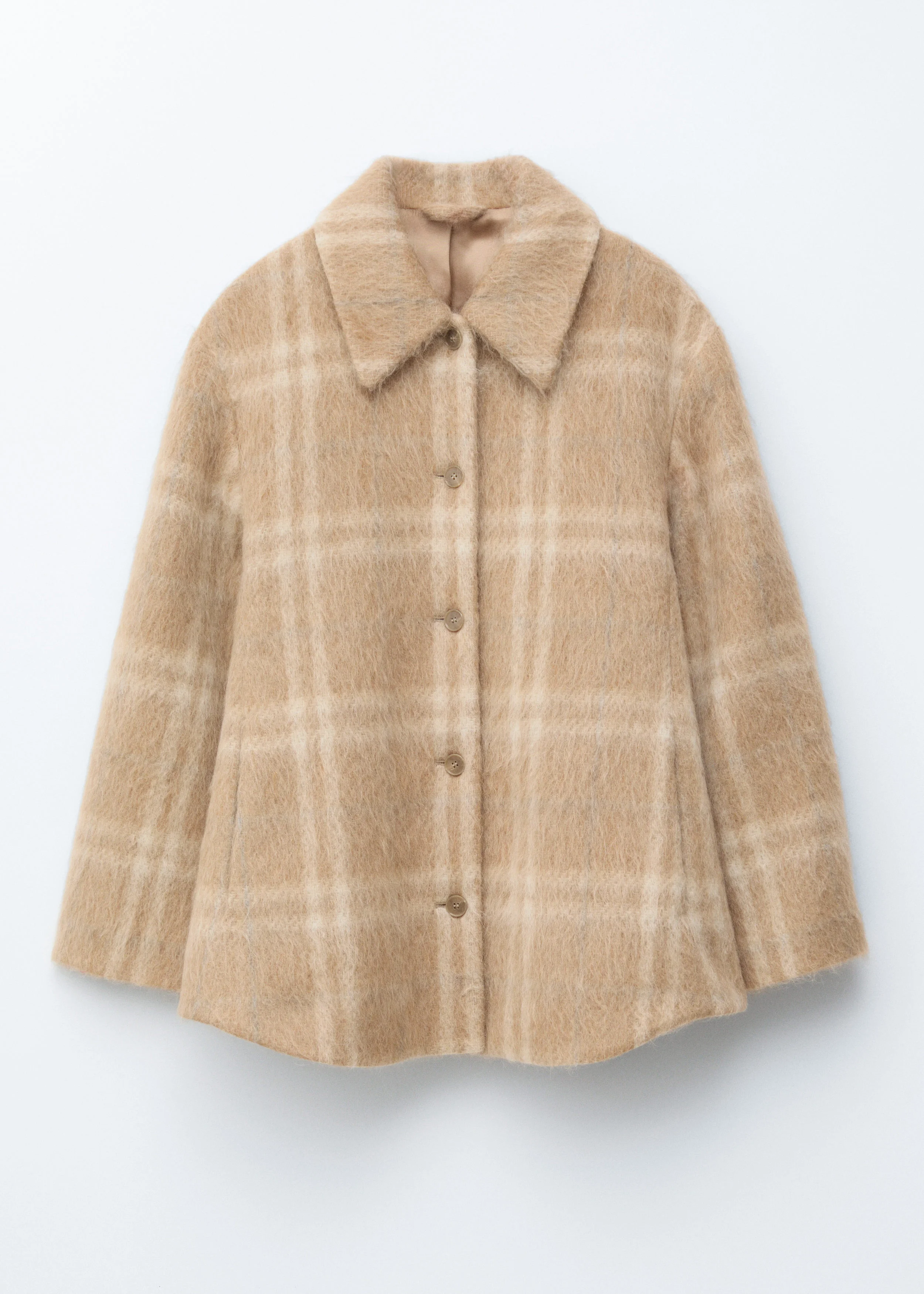 Checked Wool Shirt Jacket - 1