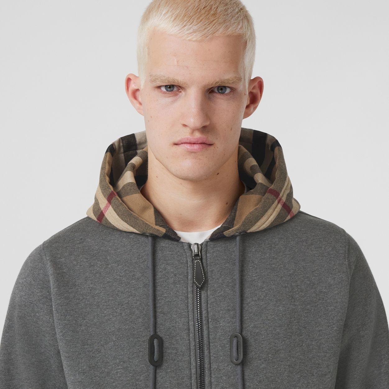 Check Hood Cotton Blend Hooded Top - 3