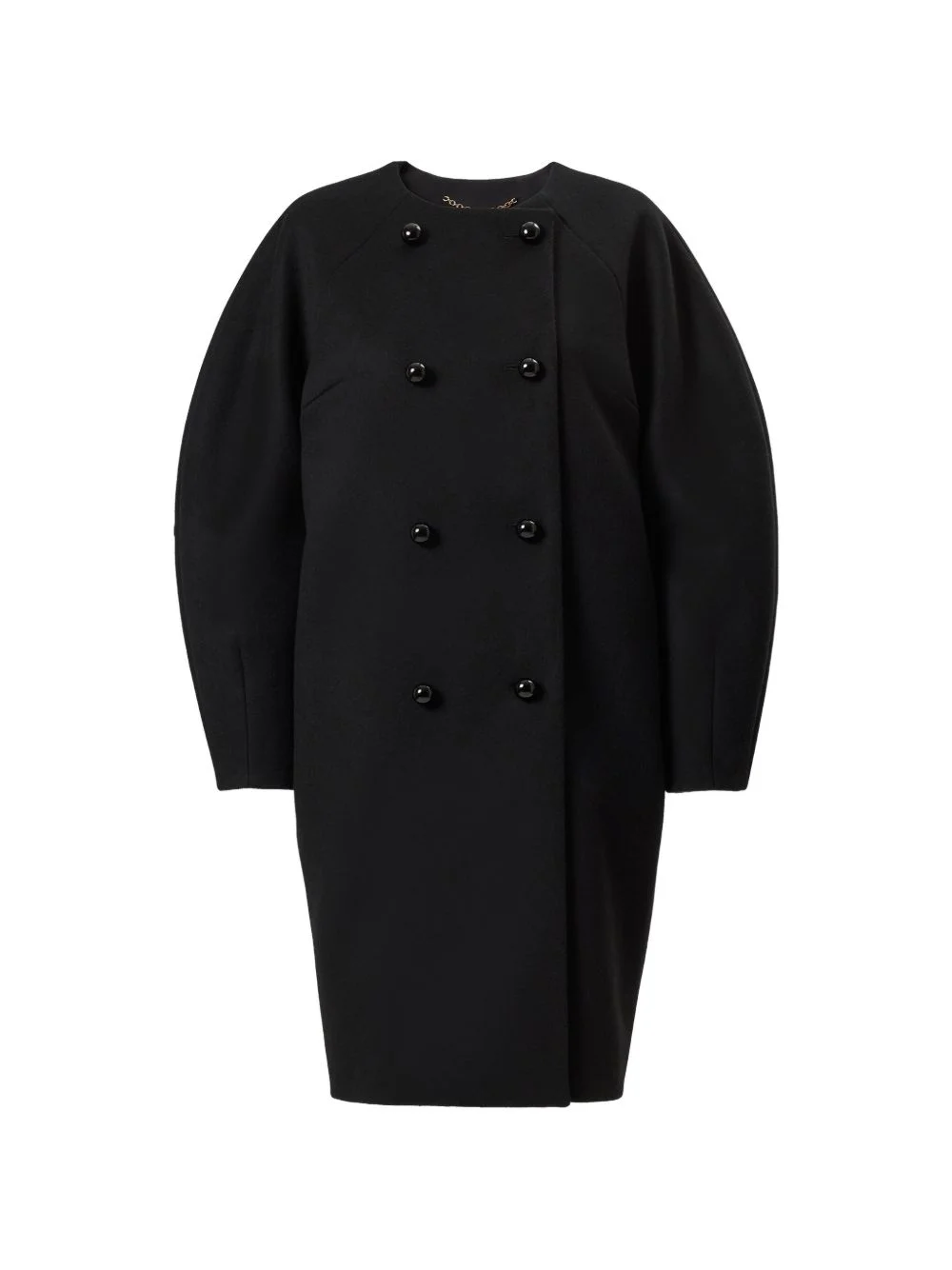 double-breasted cocoon coat - 1