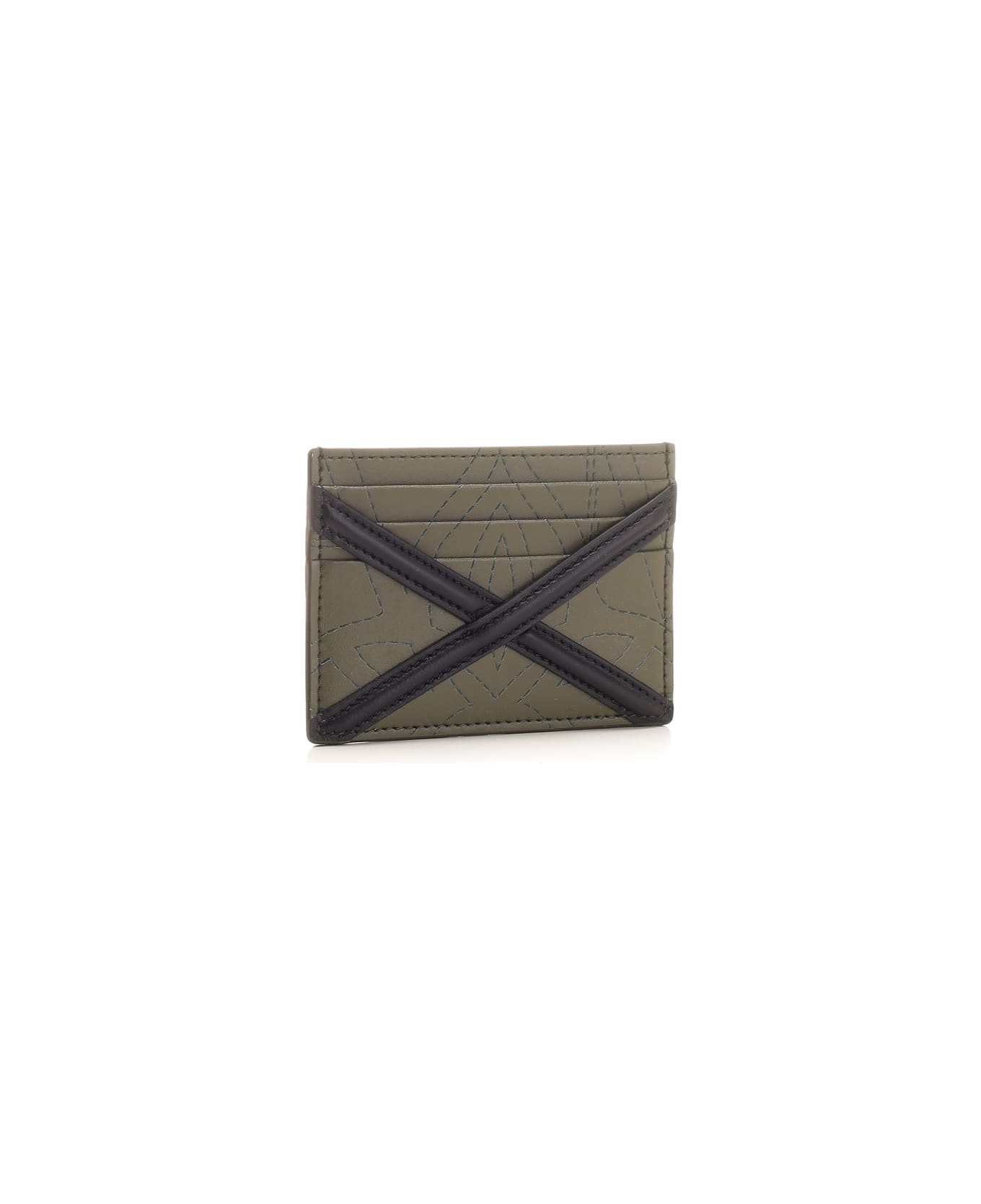 Green Leather Card Case - 2