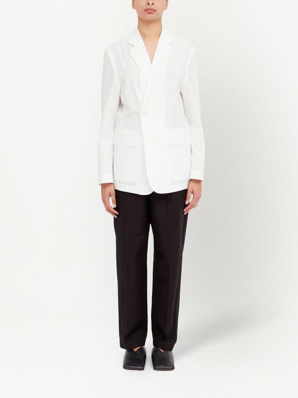 pinstripe double-breasted blazer - 2