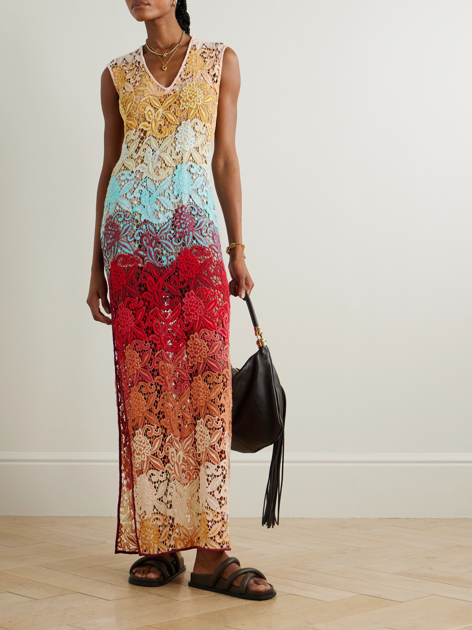 Macramé maxi dress Multi - 2