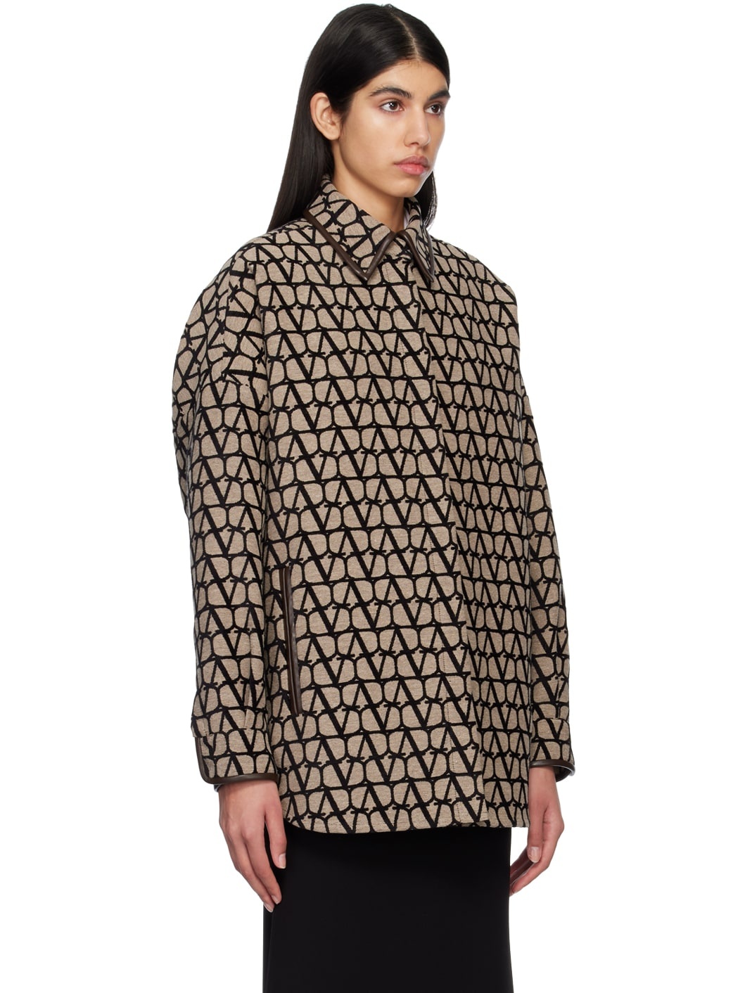 Beige VLogo Jacket - 2