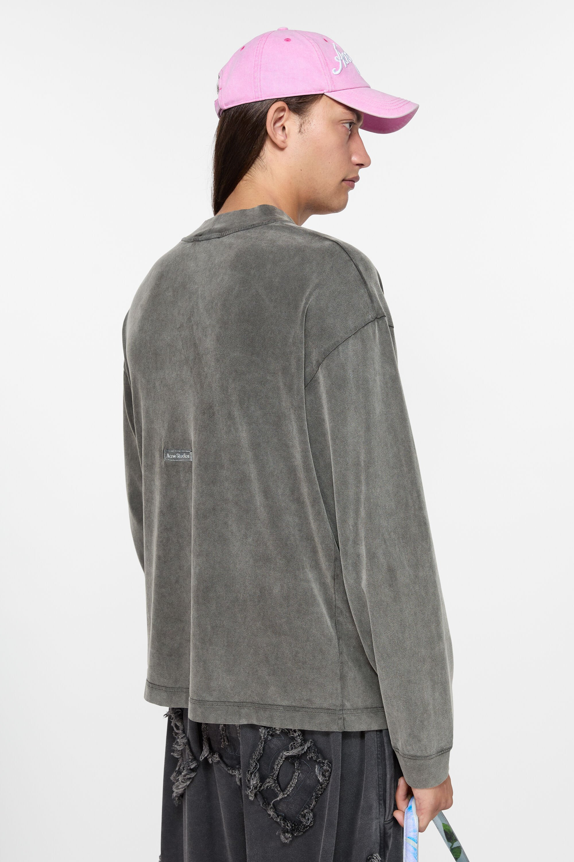 Crew neck sweater - Relaxed unisex fit - Faded black - 3