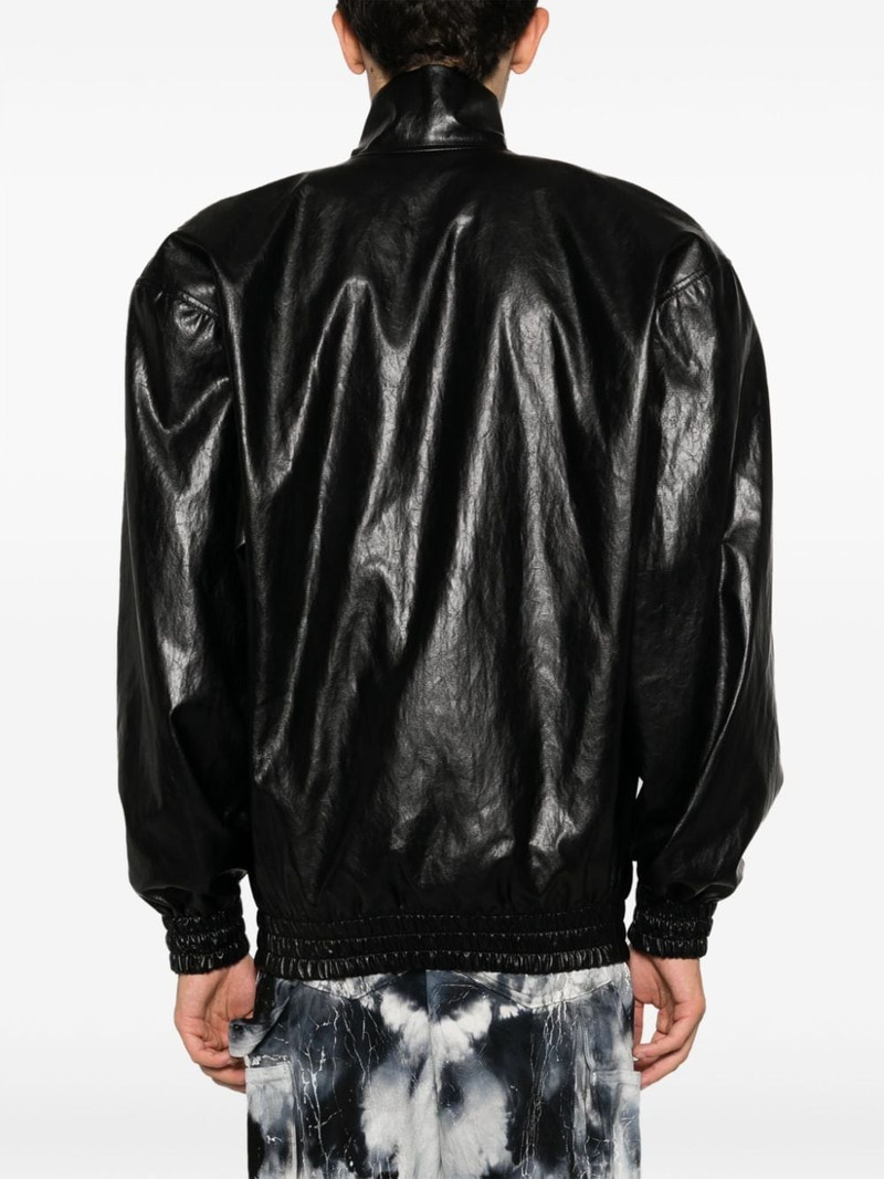 high-shine faux-leather jacket 5