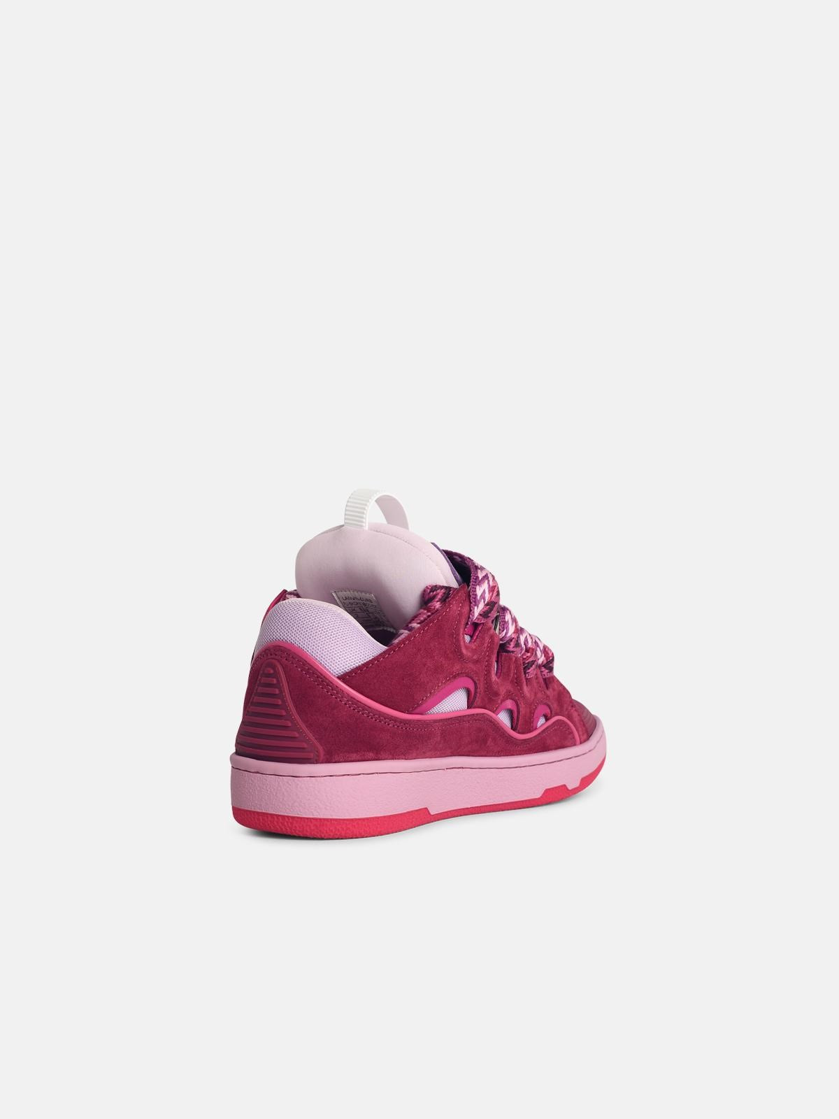 'CURB' LILAC LEATHER BLEND SNEAKERS - 3