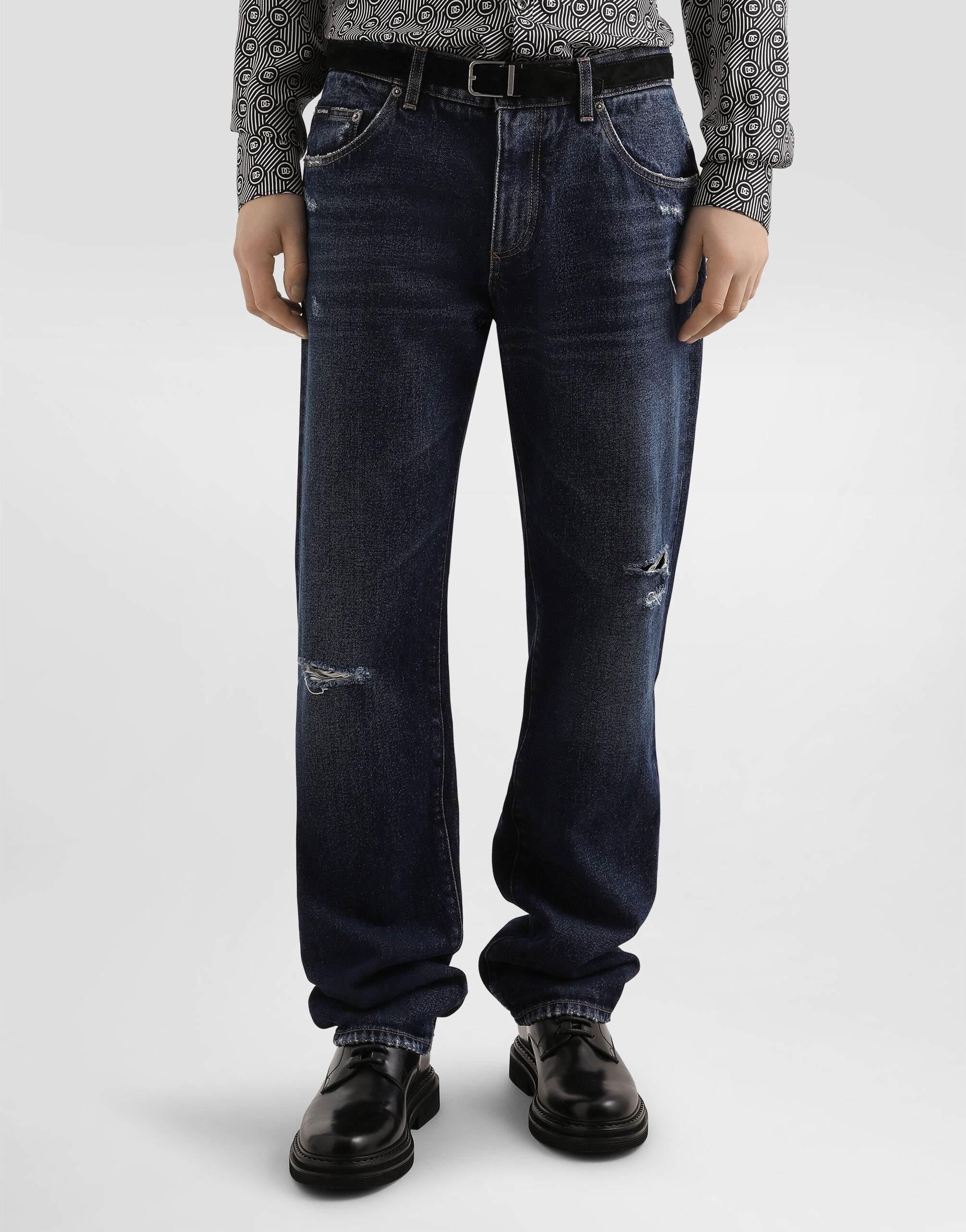 Loose cotton denim jeans - 4