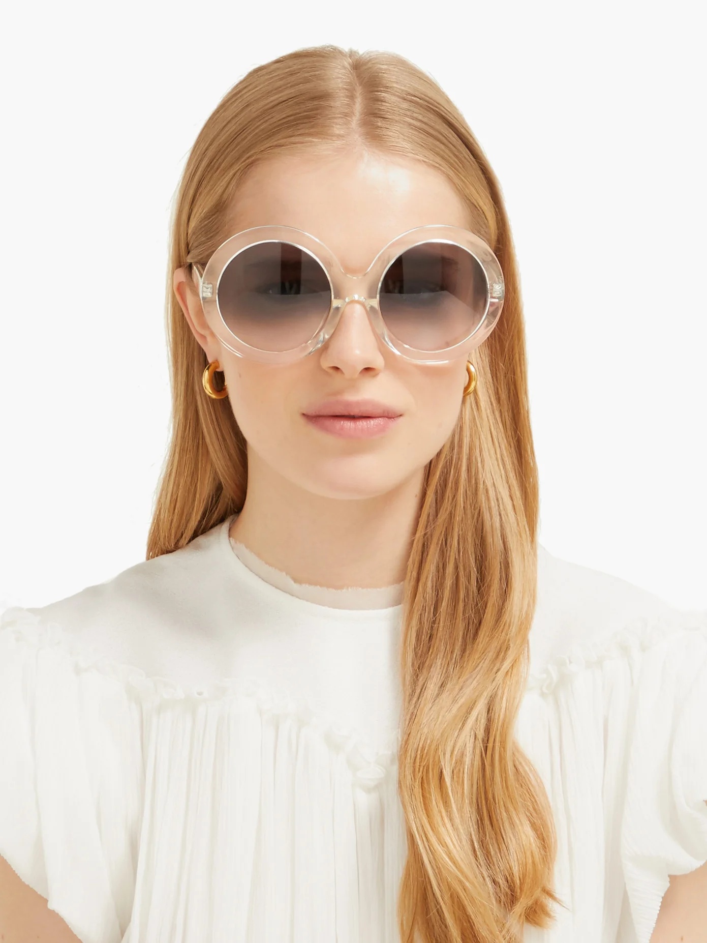 Round acetate sunglasses - 2