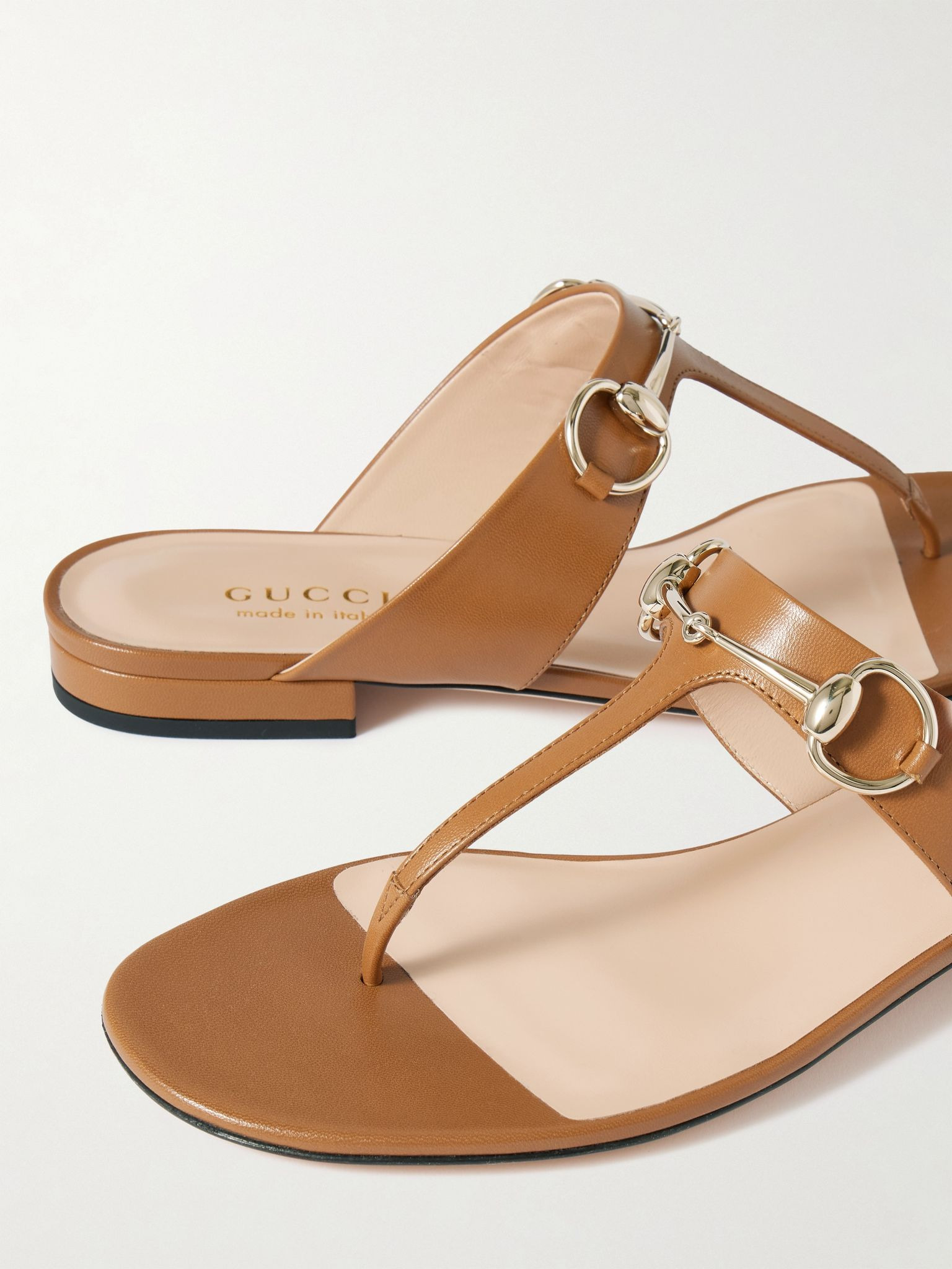 Lady Horsebit leather sandals Brown - 4