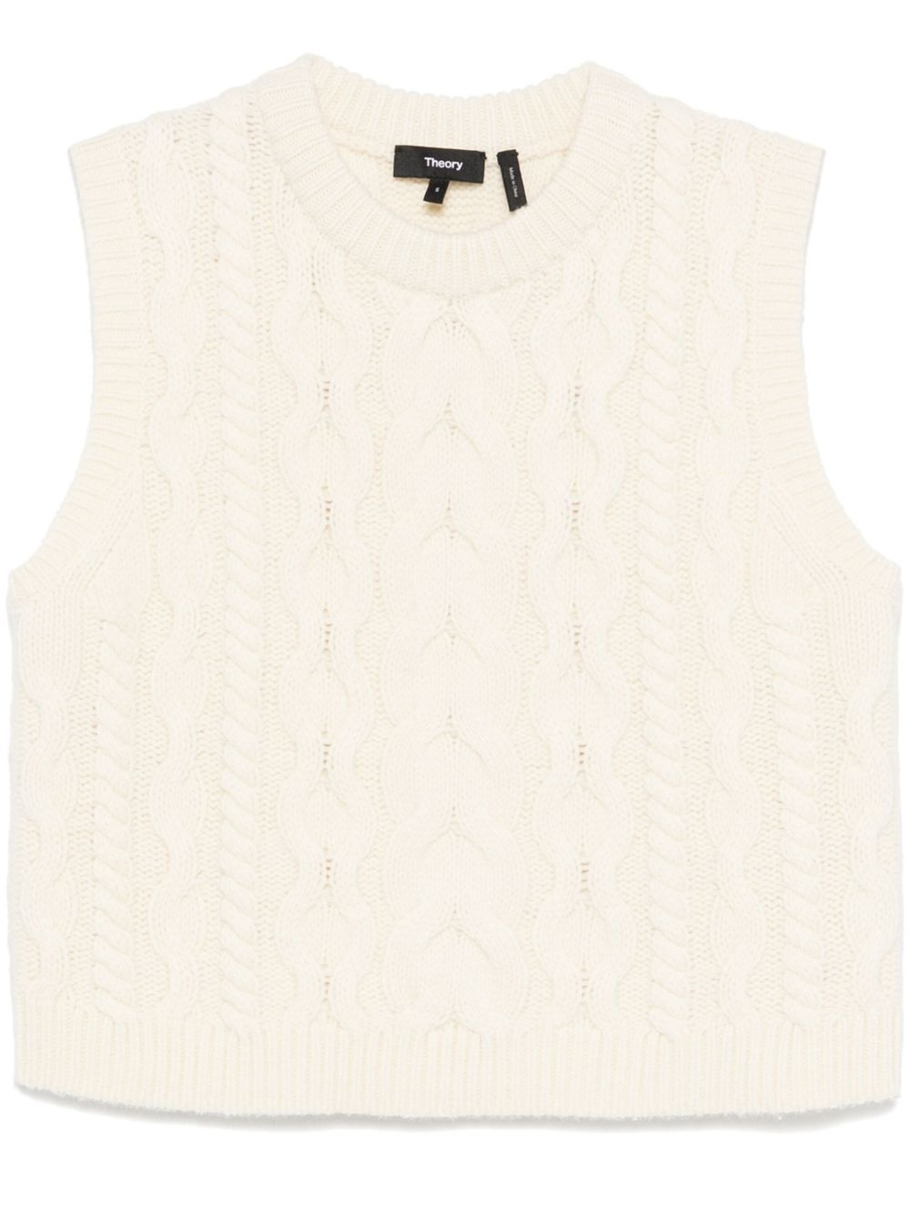 cable-knit vest - 1