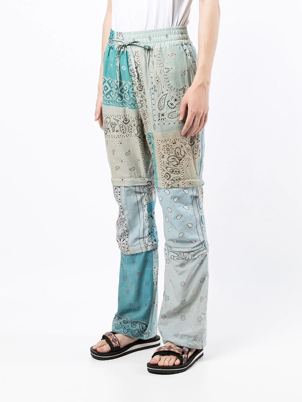 bandana-print straight trousers - 3