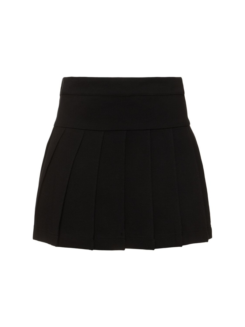 Monogram pleated cotton skirt - 1