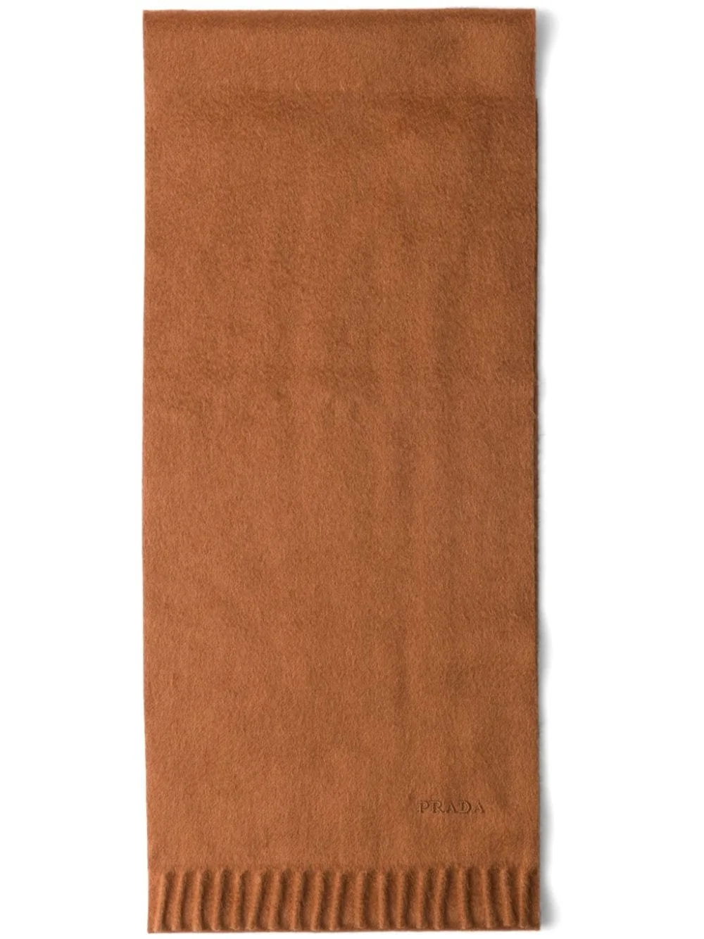 logo-embroidered cashmere scarf - 1