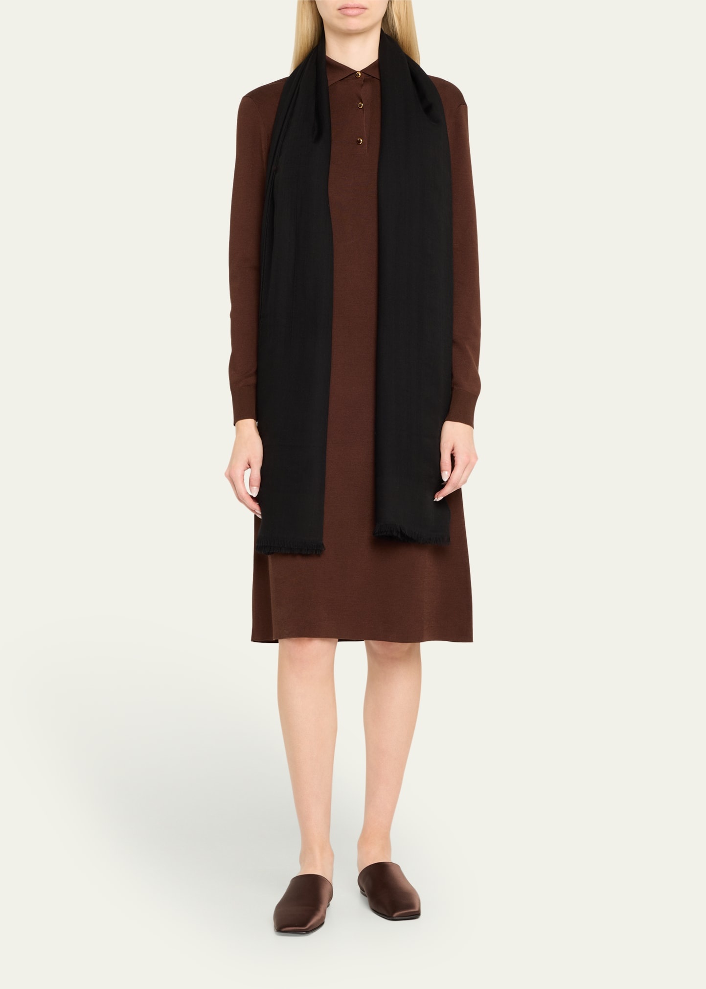 Jacquard Cashmere Maxi Stole - 2